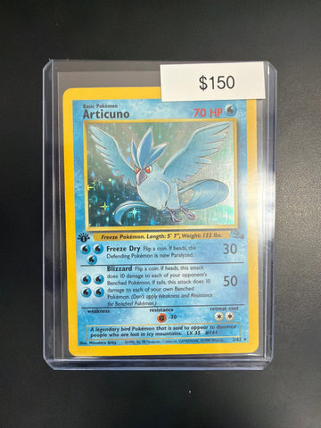 Pokemon Fossil 1st Ed. Articuno #2/62 LP