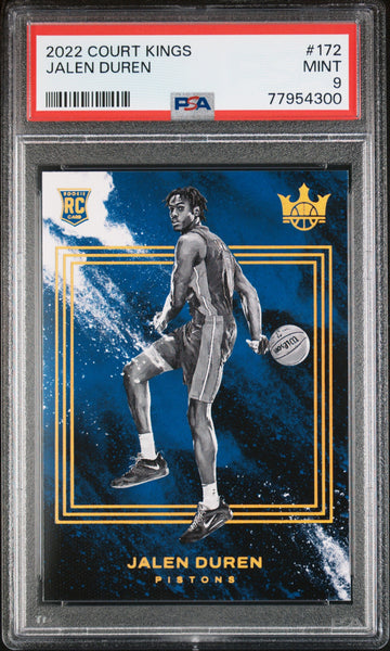 2022 Panini Court Kings #172 - Level IV 4 Rookie - Jalen Duren - PSA Graded Card