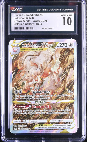2023 Pokemon Hisuian Zoroark Vstar #GG56/GG70 CGC 10