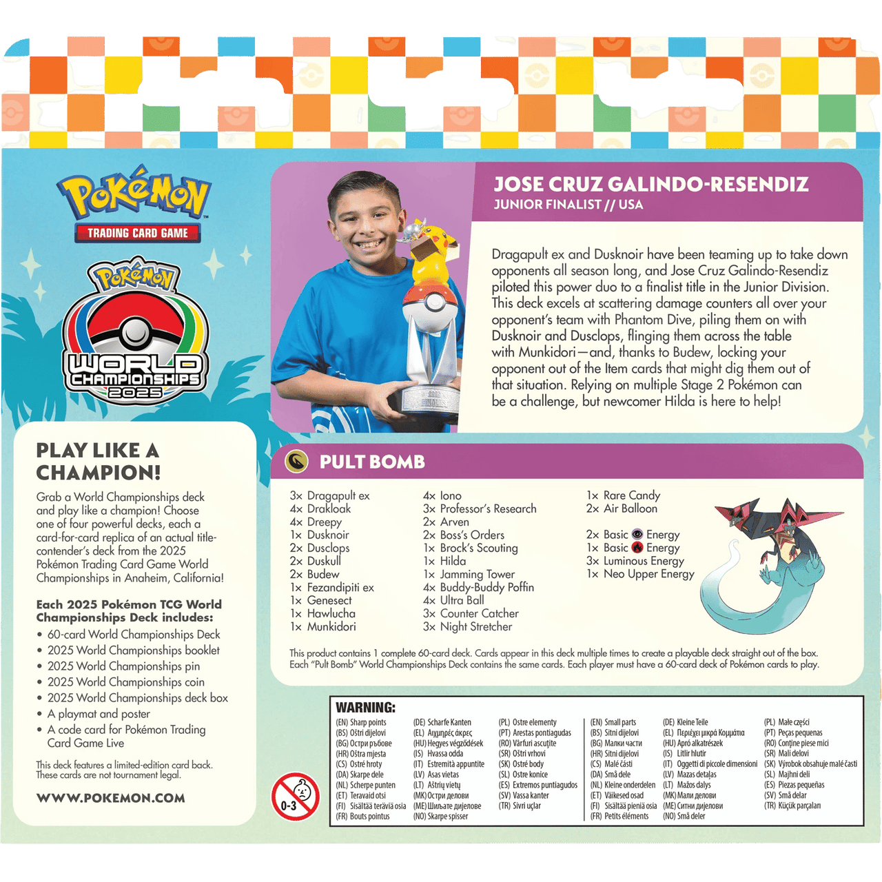 Pokemon 2025 World Championships Deck Set Of 4