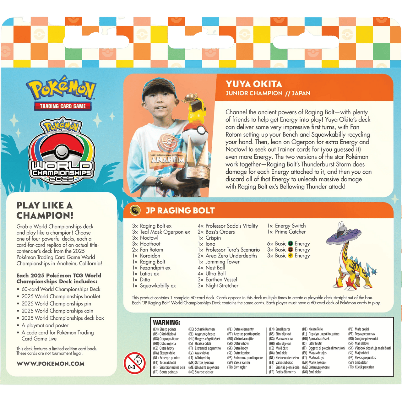 Pokemon 2025 World Championships Deck Set Of 4
