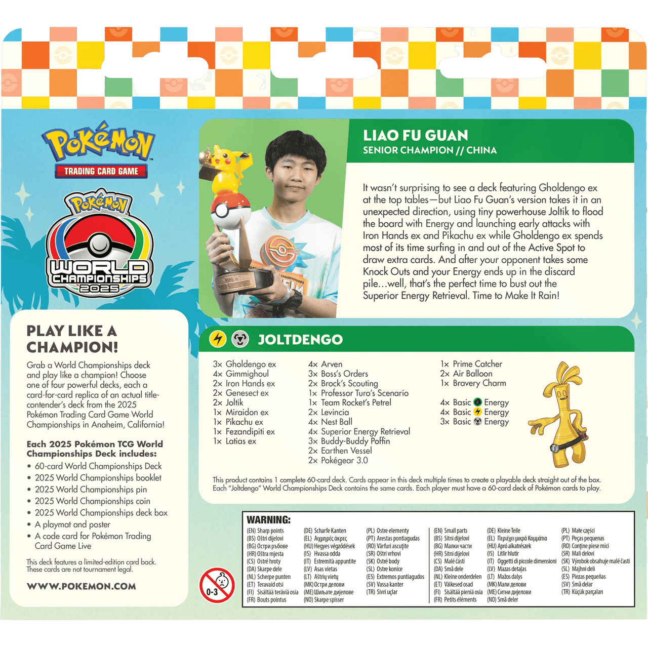 Pokemon 2025 World Championships Deck Set Of 4