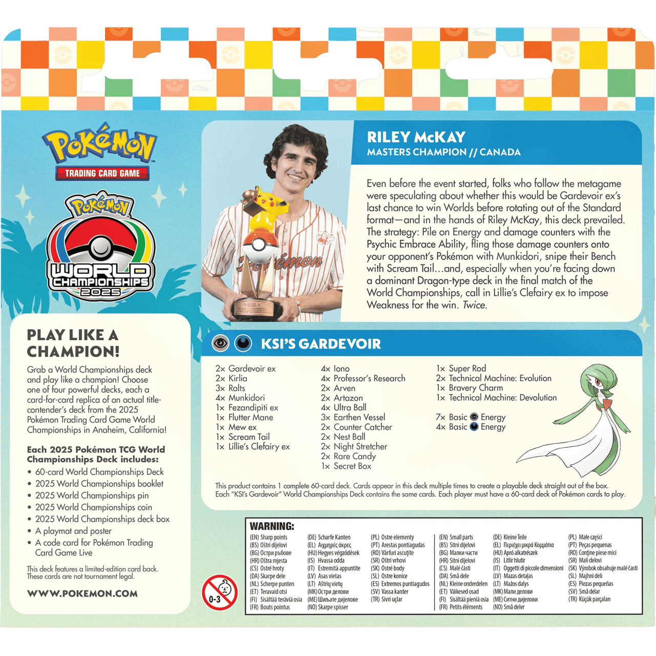 Pokemon 2025 World Championships Deck Set Of 4