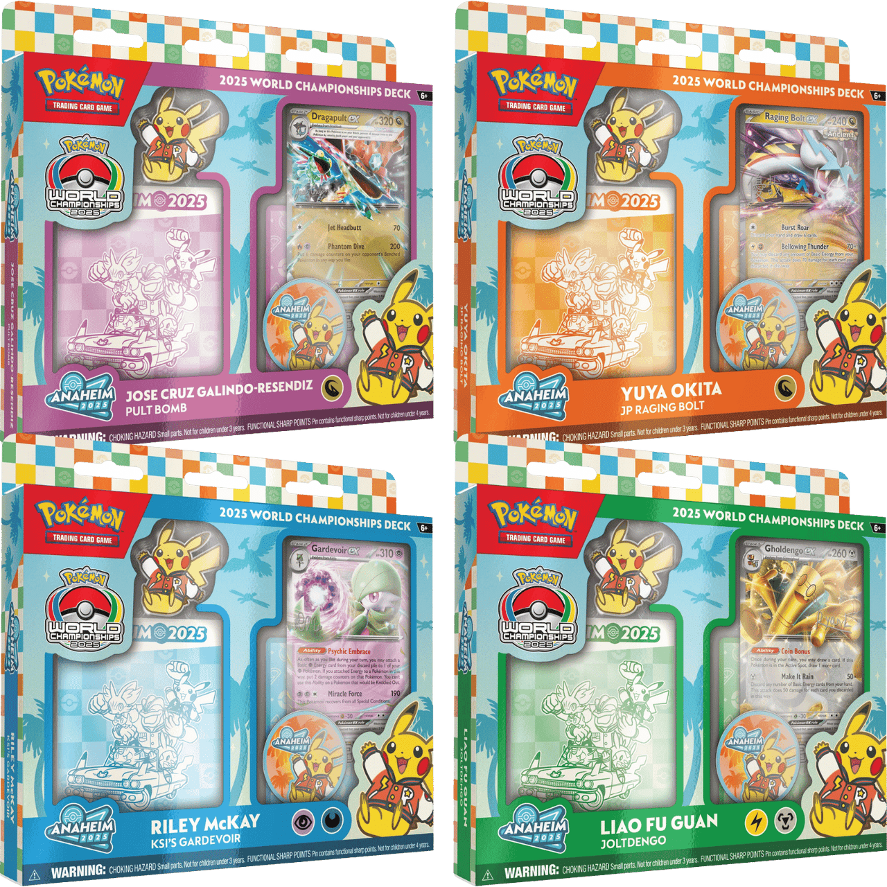 Pokemon 2025 World Championships Deck Set Of 4
