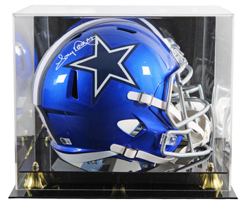 Cowboys Tony Dorsett Signed Flash Full Size Speed Rep Helmet W/ Case BAS Witness