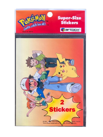 1998 Pokemon Artbox Ash Super Size 2 Stickers : Charizard, Beedrill and Raticate