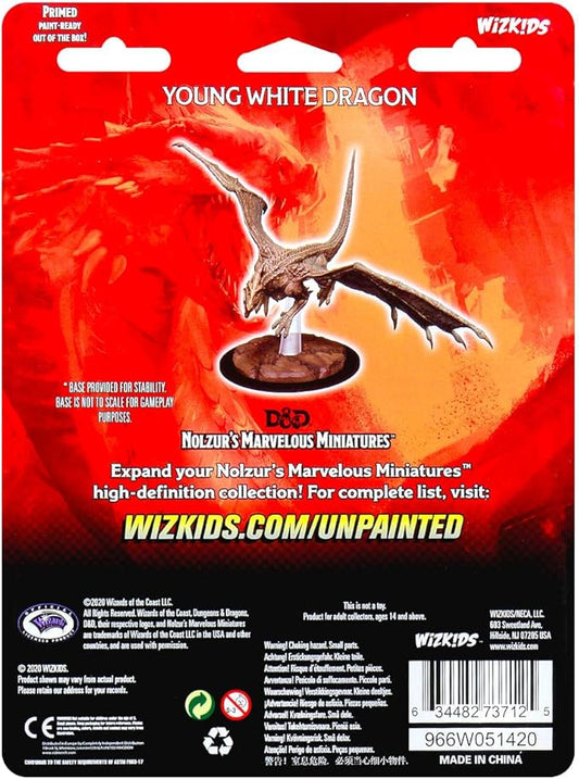 Dungeons & Dragons: Nolzur's Marvelous Minis - Young White Dragon Wave 9 (Unpainted)
