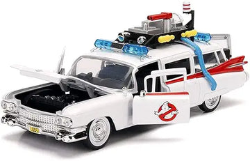 Jada Toys Hollywood Rides Ghostbusters Ecto-1 Die-Cast Collectible Toy Model Car/Vehicle White