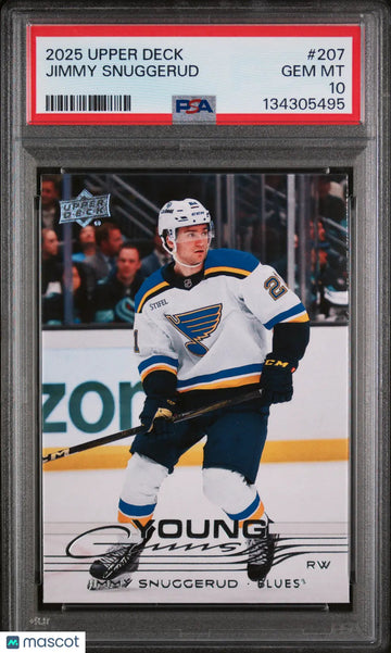 Jimmy Snuggerud PSA 10 Young Guns RC Rookie 2025-26 UD Upper Deck