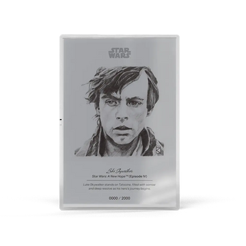 Luke Skywalker Sketch Art Silver Foil