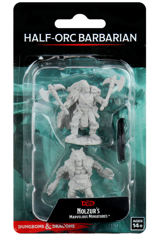 Dungeons & Dragons: Nolzur's Marvelous Unpainted Miniatures - W09 Male Half-Orc Barbarian