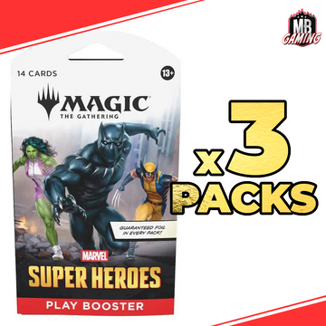 Magic The Gathering: Marvel Super Heroes Sleeved Play Booster Pack (x3)