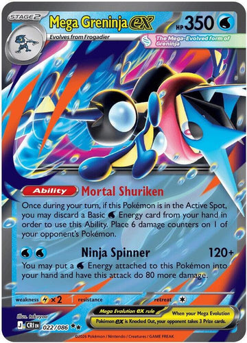 Mega Greninja ex - 022/086 - ME04: Chaos Rising