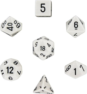 Chessex: Opaque White 7-Die Set