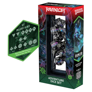Dungeons & Dragons Adventure Dice Set - Ranger (Black, Blue)