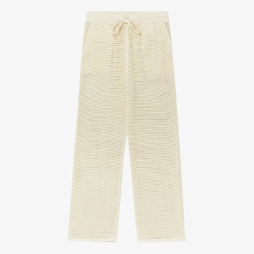 Aime Leon Dore Mesh Knit Sweatpants "Prestine Cream" ALD SS23