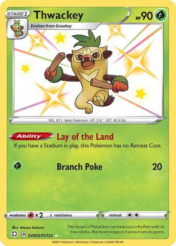 Thwackey Sv005 122 Shiny Vault Holofoil
