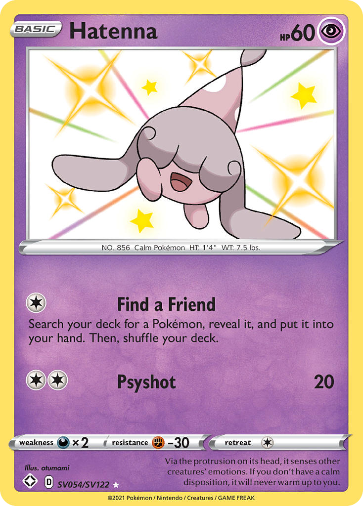 Hatenna Sv054 122 Shiny Vault Holofoil