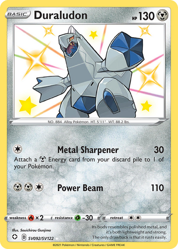 Duraludon Sv092 122 Shiny Vault Holofoil