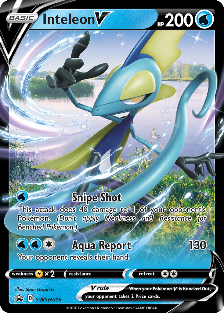 Inteleon V Swsh016 298 Swsh Black Star Promos Holofoil