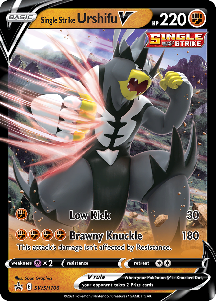 Single Strike Urshifu V Swsh106 298 Swsh Black Star Promos Holofoil