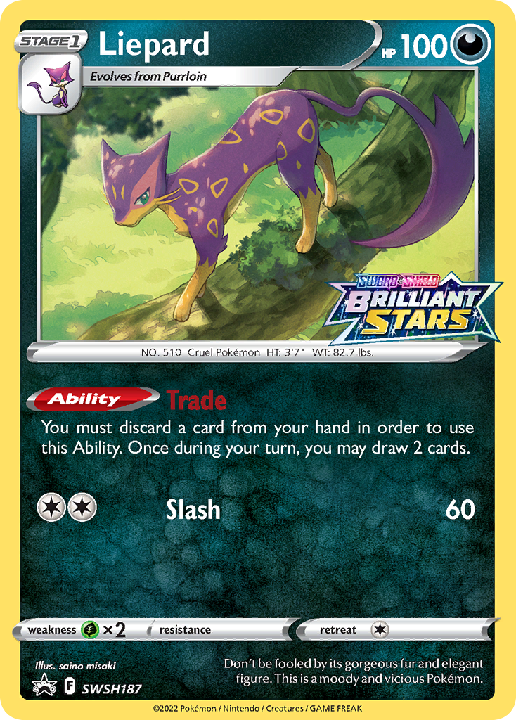 Liepard Swsh187 298 Swsh Black Star Promos Holofoil