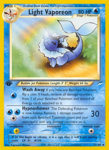 Light Vaporeon - Neo Destiny