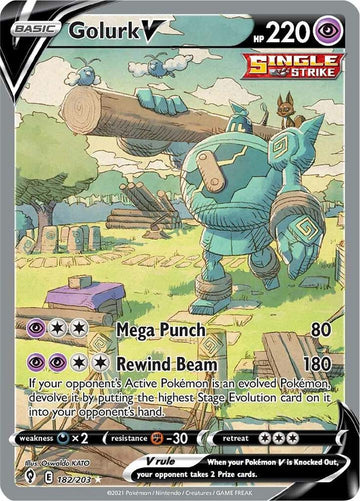 Golurk V (Alternate Full Art) - SWSH07: Evolving Skies