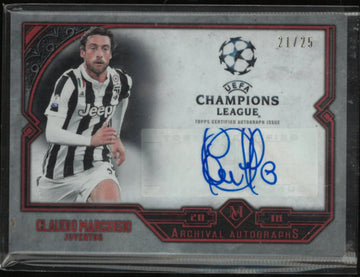 Topps 2017-18 UEFA Champions League Museum Collection Claudio Marchisio Autograph /25