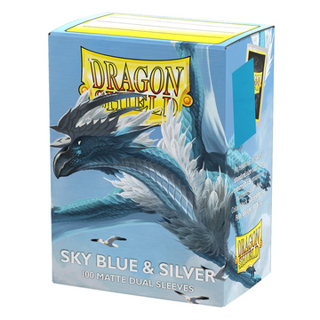 Dragon Shield Sleeves: Standard Matte Dual 100 Count - SKYBLUE & SILVER