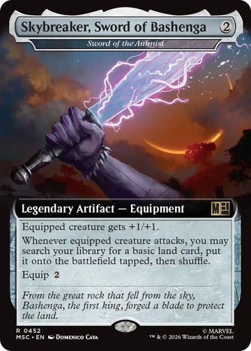 Skybreaker, Sword of Bashenga - Sword of the Animist [452] [Extended Art] [Marvel Super Heroes: Commander] [Non-Foil]