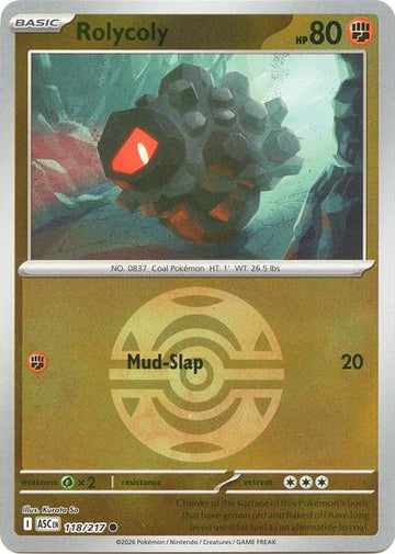Rolycoly - Dusk Ball - 118/217 - Common [me025-118] [Reverse Holo]