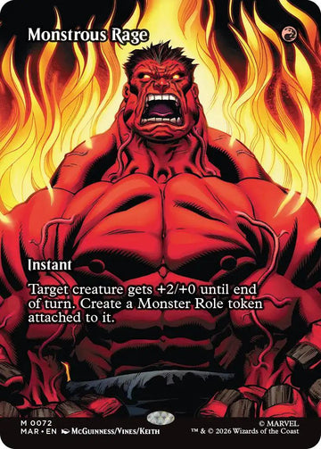 Monstrous Rage [72] [Borderless] [Source Material] [Marvel Universe] [Non-Foil]