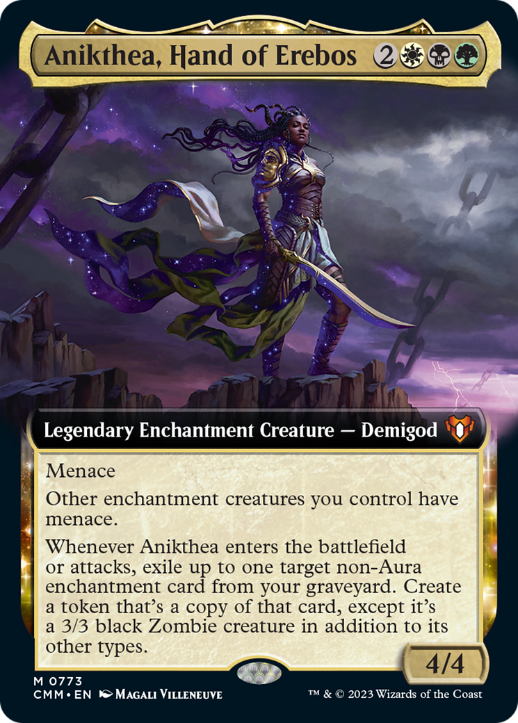 Anikthea, Hand of Erebos (CMM-773) - Commander Masters: (Extended Art, enchantment) Foil