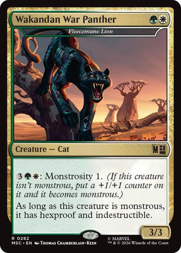Wakandan War Panther - Fleecemane Lion [282] [Marvel Super Heroes: Commander] [Non-Foil]