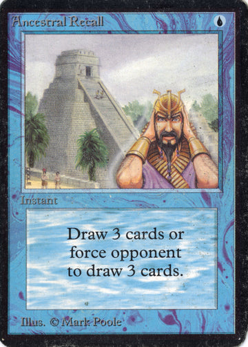 MTG Ancestral Recall - Limited Edition Alpha Photos for Condition