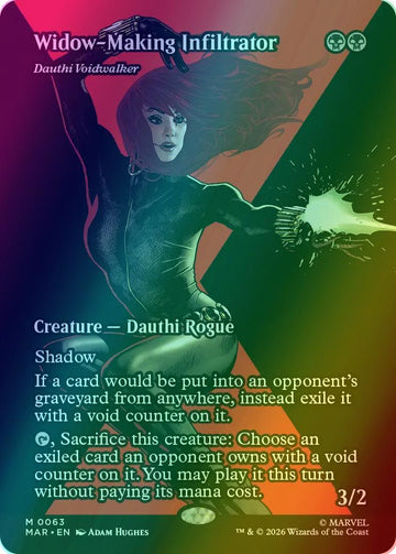 Widow-Making Infiltrator - Dauthi Voidwalker [63] [Borderless] [Source Material] [Marvel Universe] [Foil]