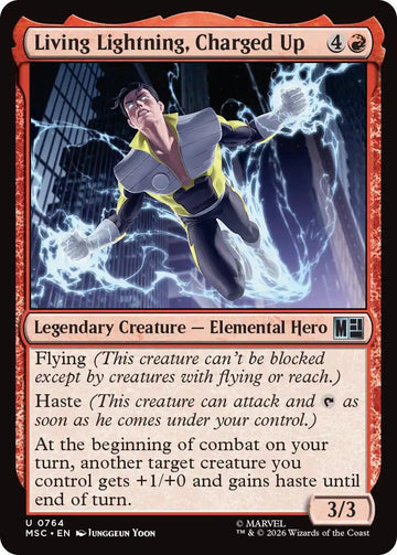 Living Lightning, Charged Up [764] [Jumpstart] [Welcome Deck] [Marvel Super Heroes: Commander] [Non-Foil]