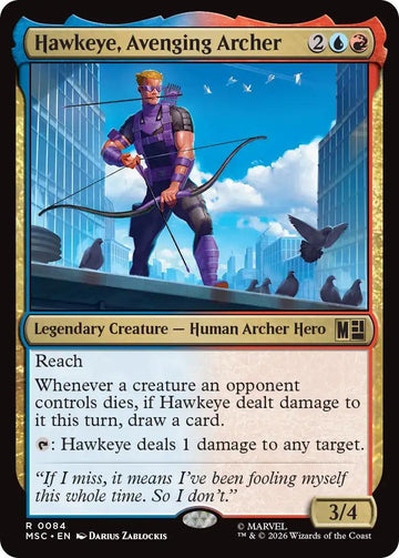 Hawkeye, Avenging Archer [84] [Marvel Super Heroes: Commander] [Non-Foil]