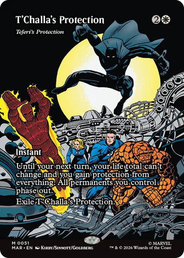 T'Challa's Protection - Teferi's Protection [51] [Borderless] [Source Material] [Marvel Universe] [Non-Foil]