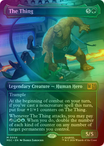 The Thing [4] [Borderless] [Marvel Super Heroes: Commander] [Foil]