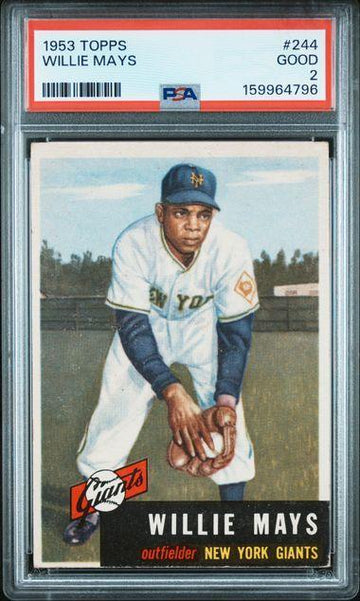 1953 TOPPS #244 WILLIE MAYS PSA 2