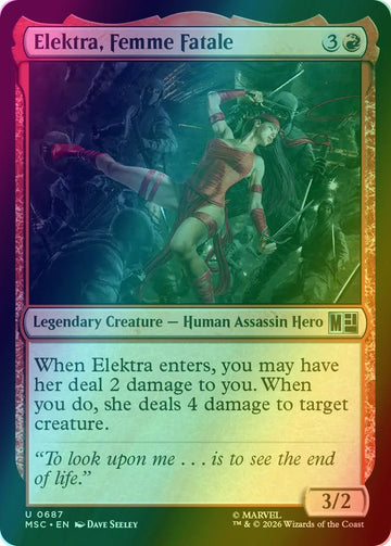 Elektra, Femme Fatale [687] [Jumpstart] [Marvel Super Heroes: Commander] [Foil]