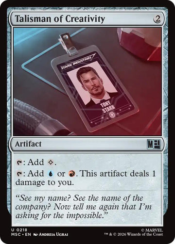 Talisman of Creativity [218] [Marvel Super Heroes: Commander] [Non-Foil]
