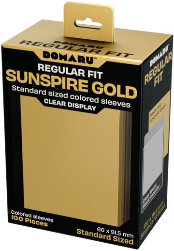 Gatherer's Tavern DOMARU Regular Fit Sleeves - Standard Size - 100ct - Sunspire Gold