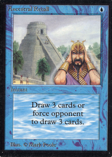 MTG Ancestral Recall - Limited Edition Beta Photos for Condition
