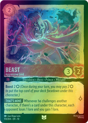 Beast - Aggressive Lord - 113/204 [Whispers in the Well] [Holofoil]