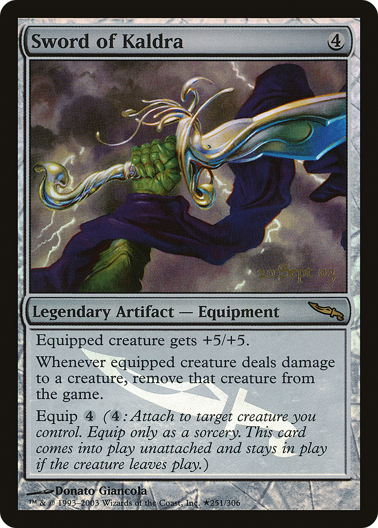 Sword of Kaldra (PRE-251â˜…) - Mirrodin Promos Foil