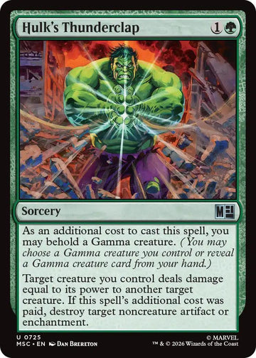 Hulk's Thunderclap [725] [Jumpstart] [Marvel Super Heroes: Commander] [Non-Foil]