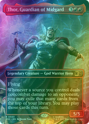Thor, Guardian of Midgard [503] [Borderless] [Scene] [Marvel Super Heroes: Commander] [Foil]